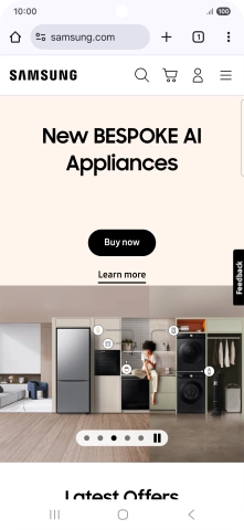 Press the menu icon. Press the menu icon.