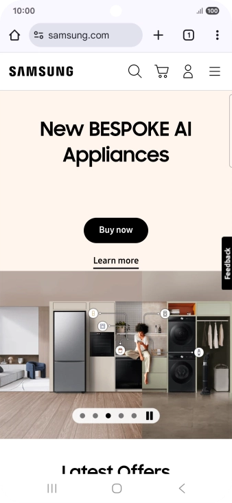 Press the menu icon. Press the menu icon.