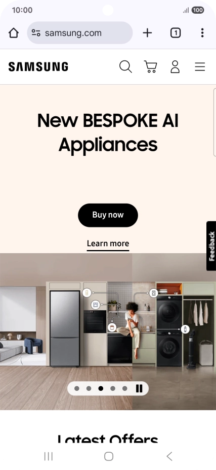Press the menu icon. Press the menu icon.