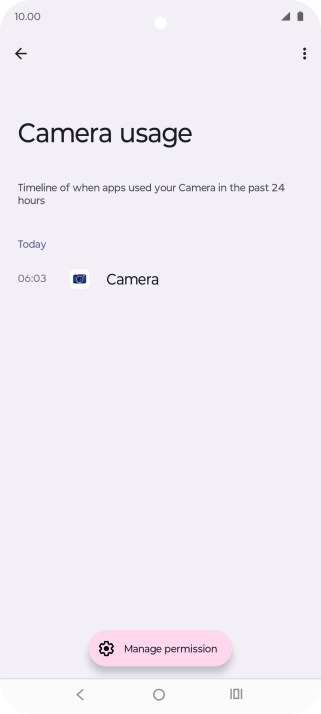 The total app activity for the selected phone function is displayed.