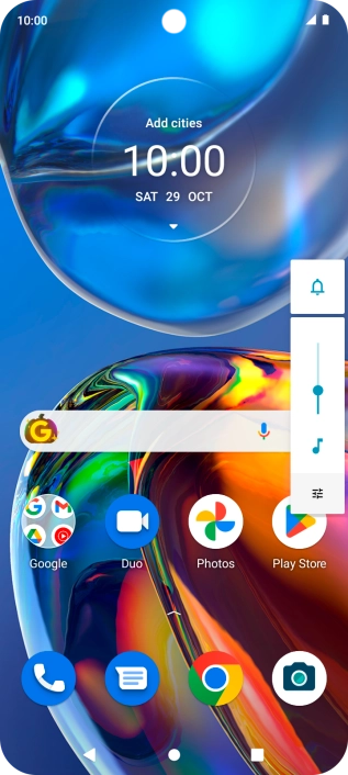 Press the sound mode icon the necessary number of times to turn vibration on or off.