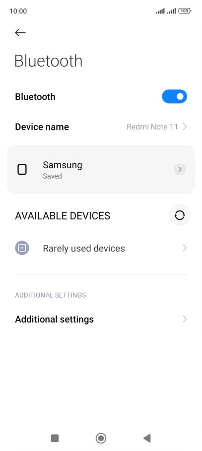 Press the Home key to return to the home screen.