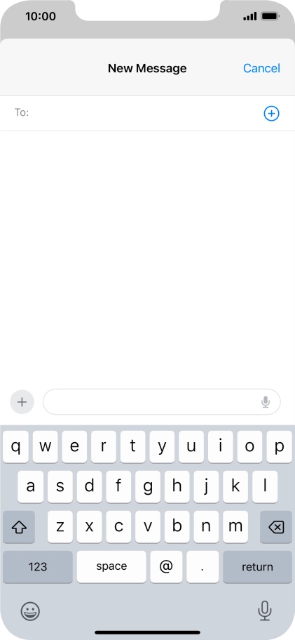 Press To: and key in the first letters of the recipient's name.