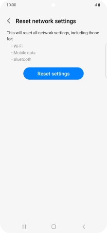Press Reset settings. Press Reset settings.