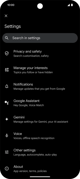 Press Google Assistant. Press Google Assistant.