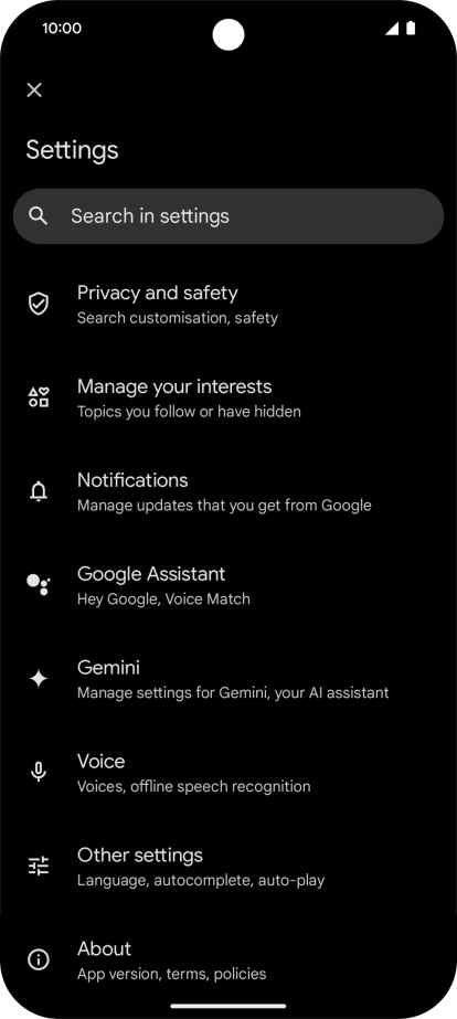 Press Google Assistant. Press Google Assistant.