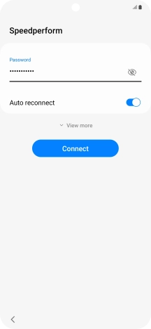 Key in the password for the Wi-Fi network and press Connect. Key in the password for the Wi-Fi network and press Connect.