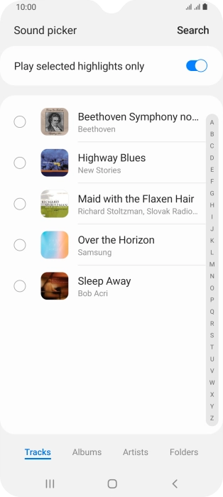 Press the required ring tones to hear them. Press the required ring tones to hear them.