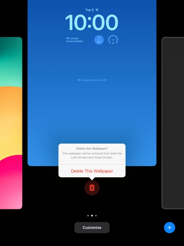 Press Delete This Wallpaper.