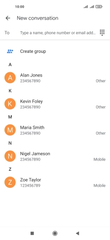 Press the field next to 