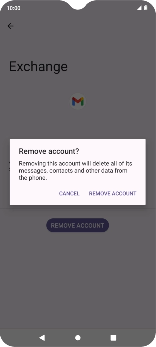 Press REMOVE ACCOUNT.