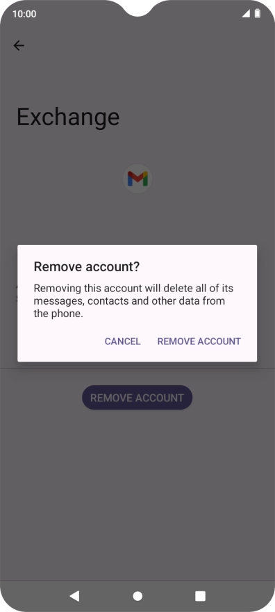 Press REMOVE ACCOUNT.
