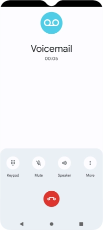 Press the end call icon.