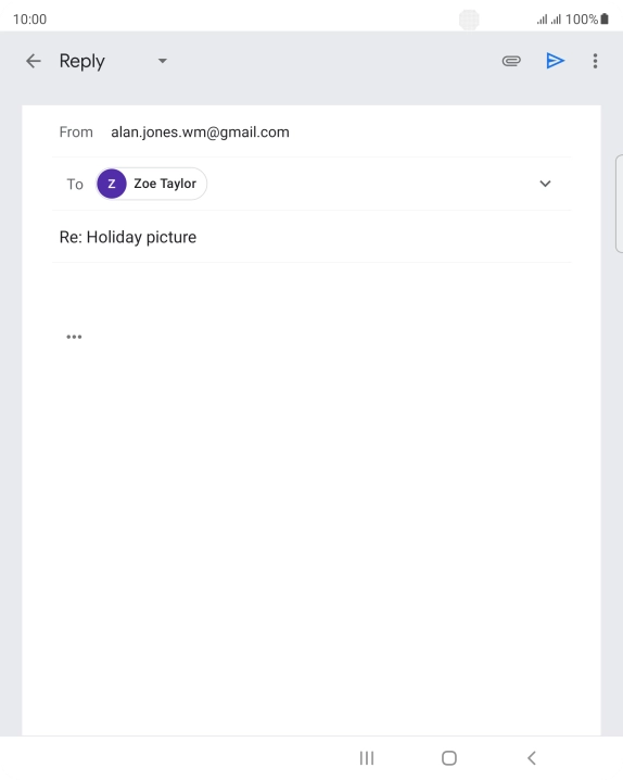 Press the text input field and key in the required text.