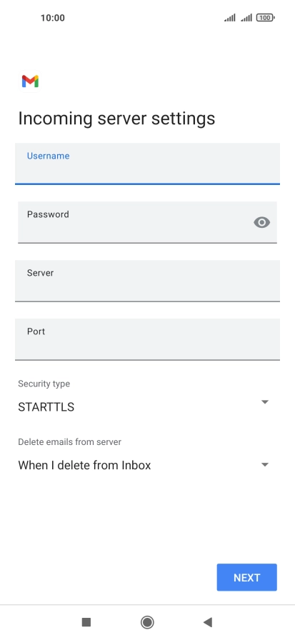 Press the field below 