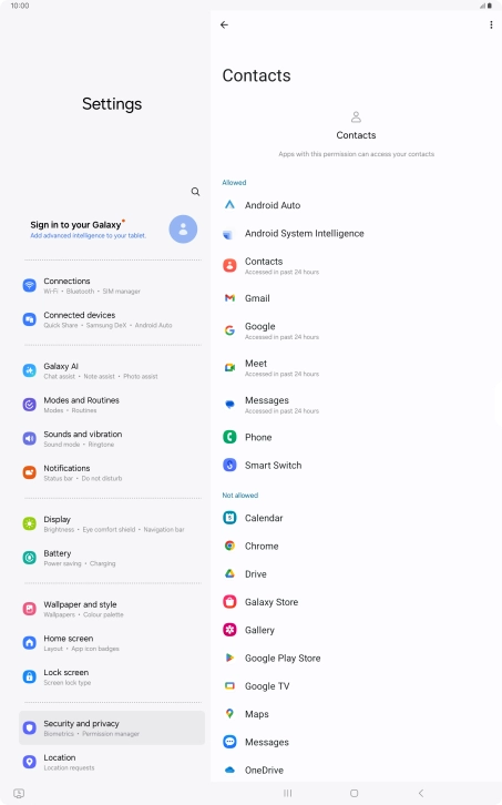 Press the required app.