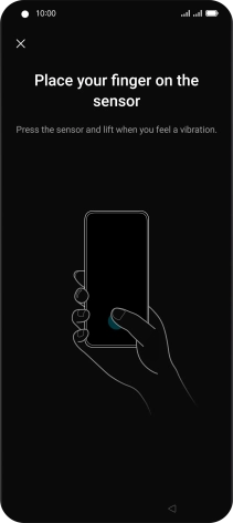 Follow the instructions on the screen to create the phone lock code using your fingerprint.