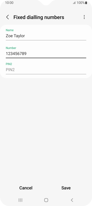 Press PIN2 and key in your PIN2. The default PIN2 is 1111.