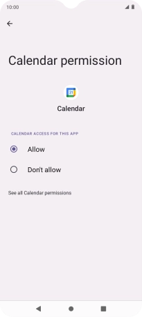 Press the required setting.