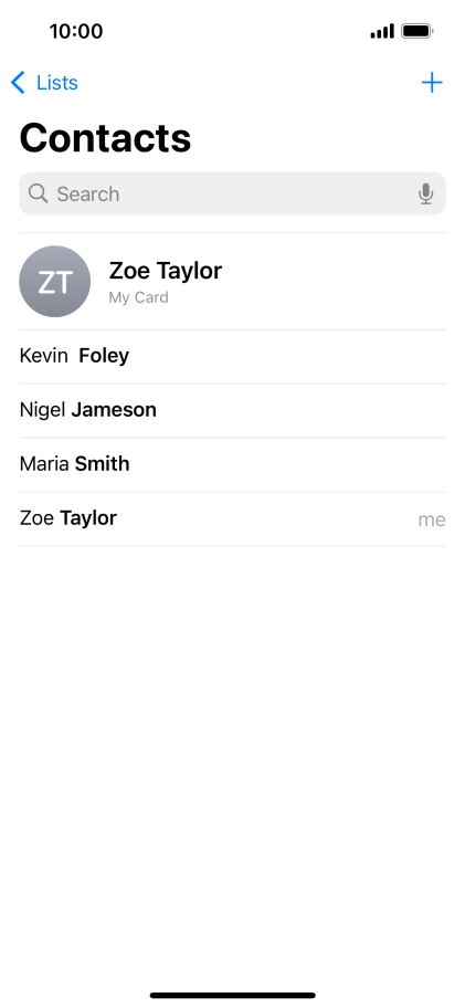 Press the new contact icon.