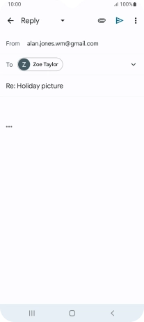 Press the text input field and key in the required text.