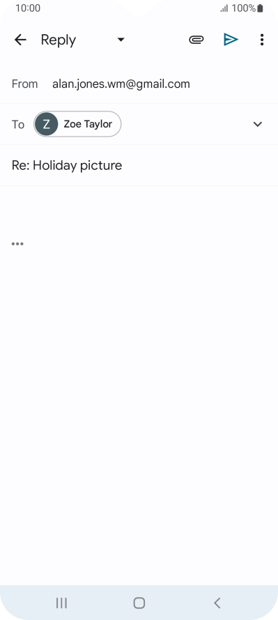 Press the text input field and key in the required text.
