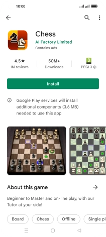 Press Install and follow the instructions on the screen to install the app. Press Install and follow the instructions on the screen to install the app.