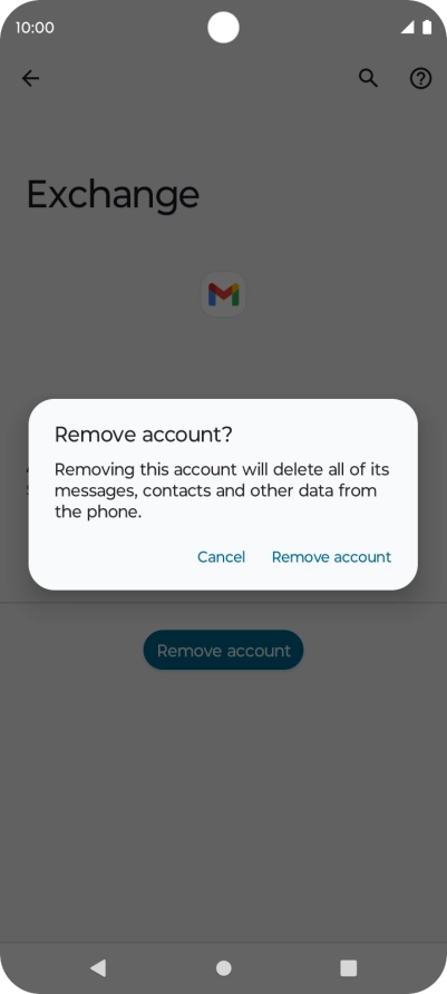 Press Remove account.