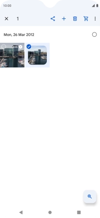 Press the required pictures or video clips.