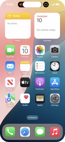 If you have a running application in Dynamic Island, it's displayed at the top of the screen.