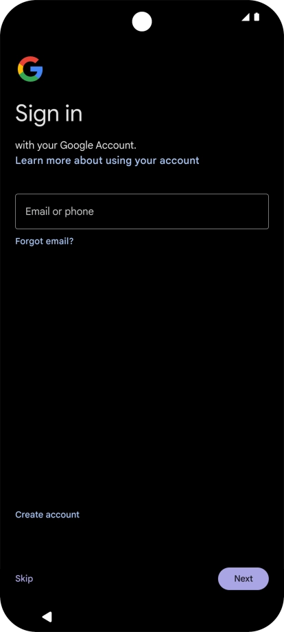 Follow the instructions on the screen to finish the activation.