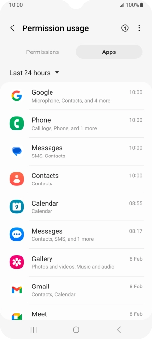 Press the drop down list.