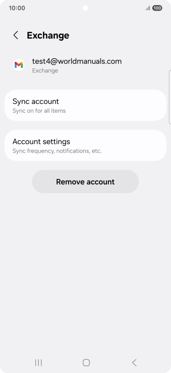 Press Remove account.