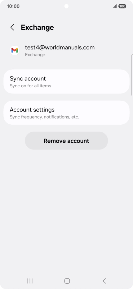 Press Remove account.