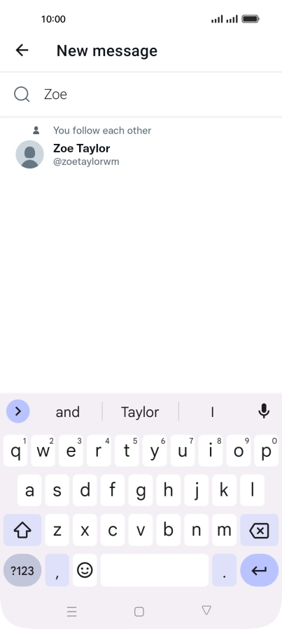 Key in the first letters of the recipient's name and press the required contact.