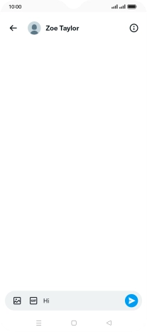 Write the required message and press the send icon.