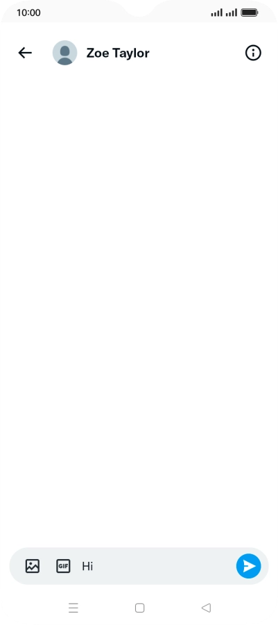 Write the required message and press the send icon.