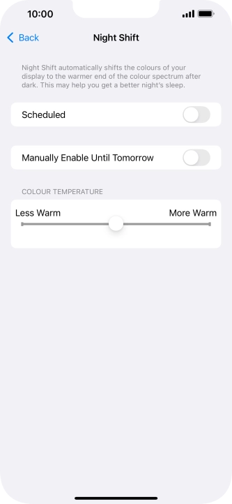 Press the indicator next to 