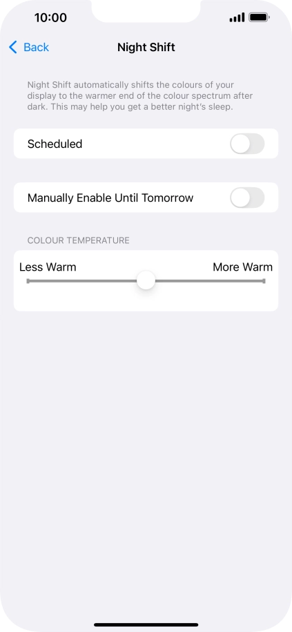Press the indicator next to 