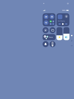 Press the flight mode icon to turn the function on or off.
