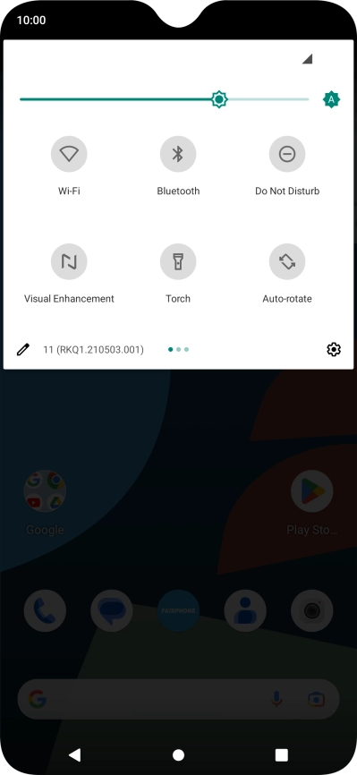 Press the settings icon.
