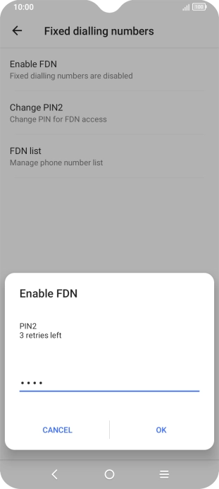 Key in your PIN2 and press OK. The default PIN2 is 1111. Key in your PIN2 and press OK. The default PIN2 is 1111.