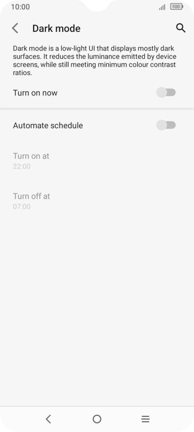 Press the indicator next to 