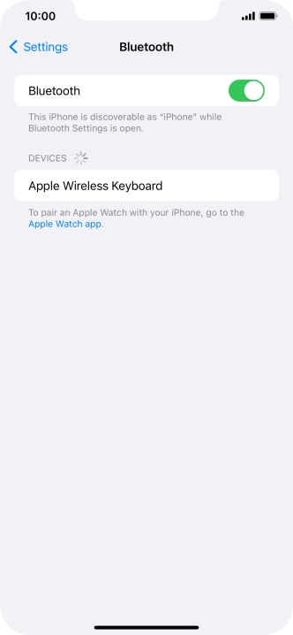 Press the required Bluetooth device and follow the instructions on the screen to pair the device with your phone.