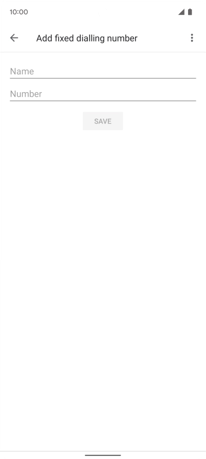 Press Name and key in the required name.