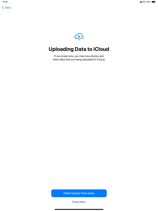 Press Erase Now. Press Erase Now.