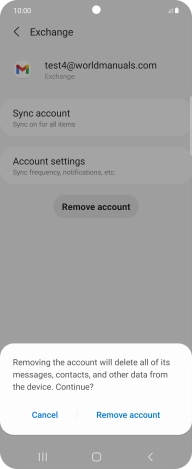 Press Remove account.