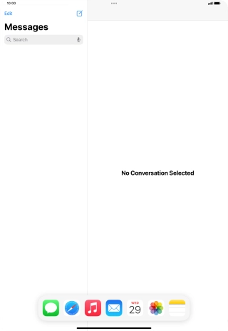 Slide your finger downwards on Dock to minimise it.