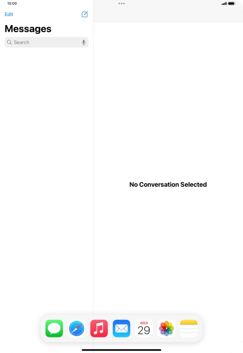 Slide your finger downwards on Dock to minimise it.