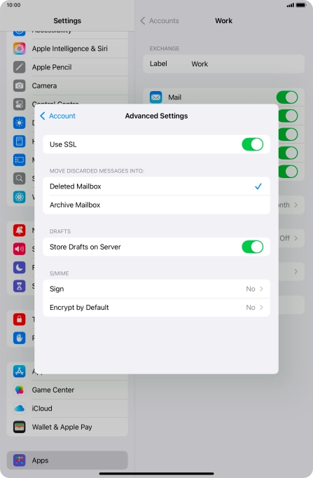 Press the indicator next to 